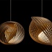 Hanglamp van Fins berkenhout