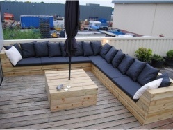 Loungebank stoffering 