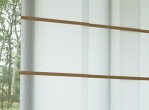 2 Japanse washi panelen, wit, van 0.75 meter breed en 2.29 mtr lang met 3 houten 'latjes,