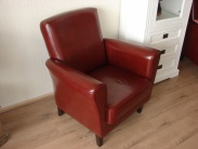 Verven 2 lederen fauteuils